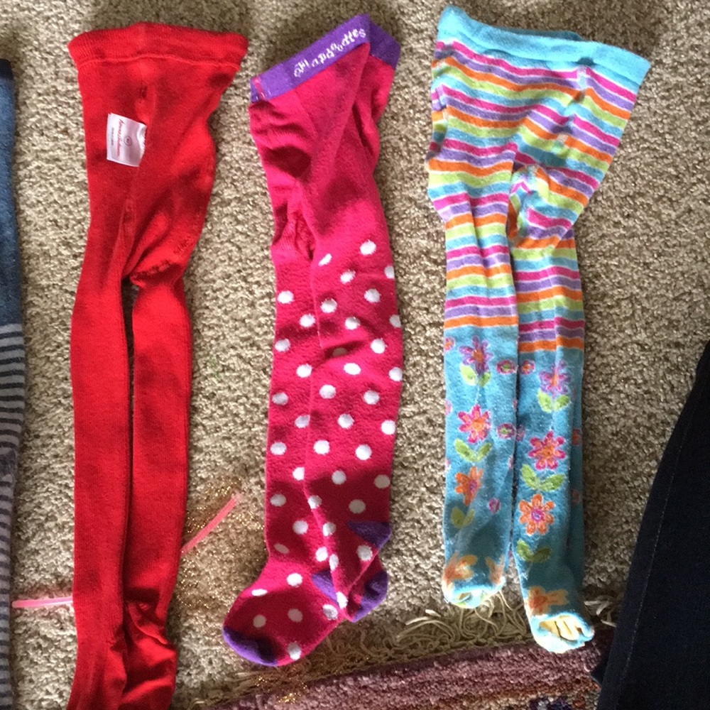 Lot of three tights Hanna Anderson 2-3